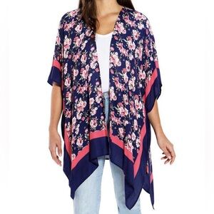 Mario Serrani Floral Kimono Cardigan One Size